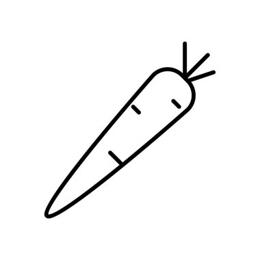 Havuç Sebze ikonu, vektör illüstrasyonu