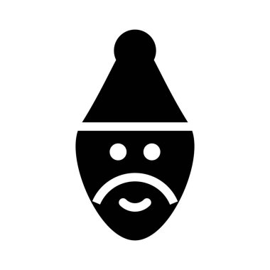 Noel Baba simgesi, vektör illüstrasyonu