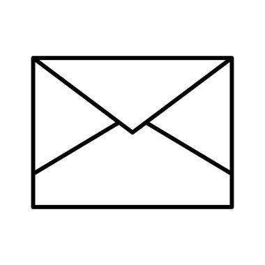 posta zarfı simgesi, vektör illüstrasyonu 