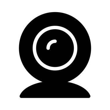 Webcam Elektronik simgesi, vektör illüstrasyonu