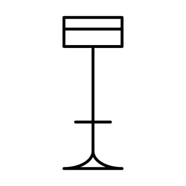 Sandalye Simgesi, vektör illüstrasyonu