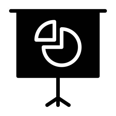 Pasta çizelgesi simgesi, vektör illüstrasyonu