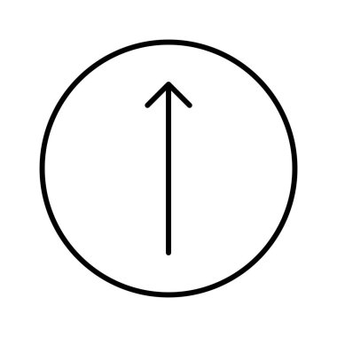 UP İnce Ok simgesi, vektör illüstrasyonu