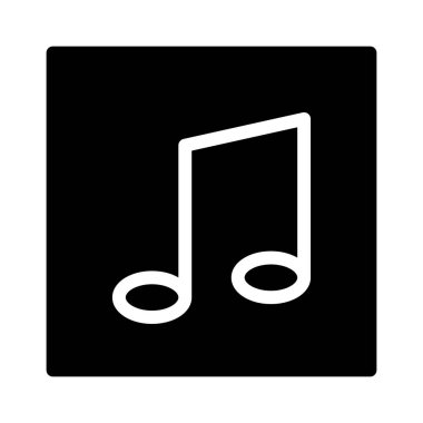 Notalar Müzik simgesi, vektör illüstrasyonu 