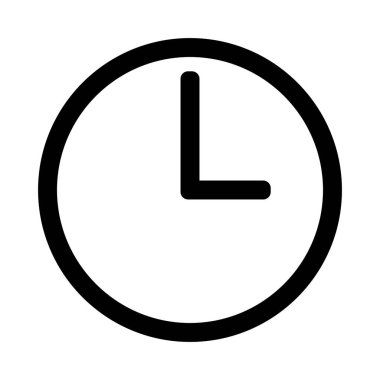 Beyaz arkaplan üzerindeki Zaman Saati simgesi, vektör illüstrasyonu