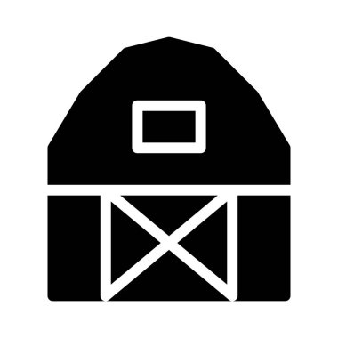 Homestead Çiftlik Evi simgesi, vektör illüstrasyonu