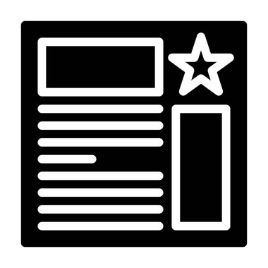 İçerik Seo simgesi, vektör illüstrasyonu