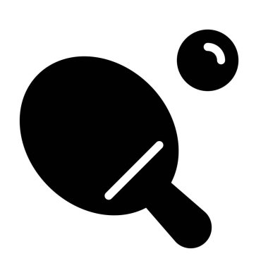  Ping Pong simgesi, vektör illüstrasyonu