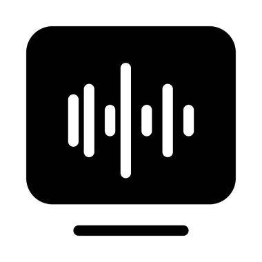 ses dalgası simgesi, vektör illüstrasyonu