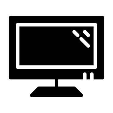 Televizyon simgesi, vektör illüstrasyonu 