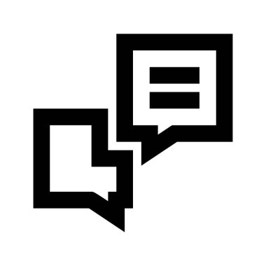 Konuşma Sohbeti simgesi, vektör illüstrasyonu