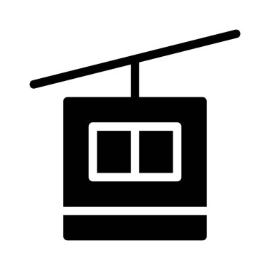 Cablecar Seyahat simgesi, vektör çizimi