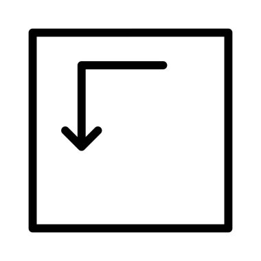  Köşe Sol Ok simgesi, vektör