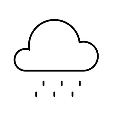 bulut simgesi, vektör illüstrasyonu