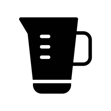 Sürahi simgesi, vektör illüstrasyonu ölçülüyor