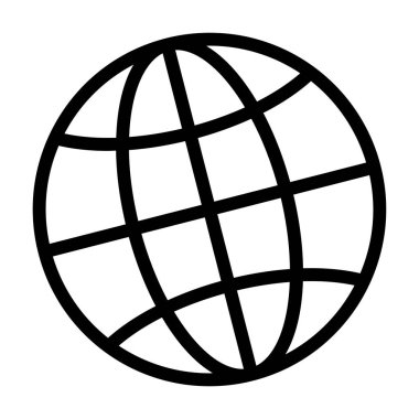 Dünya çapında lojistik kavramı, beyaz arkaplanda Globe simgesi, vektör illüstrasyonu