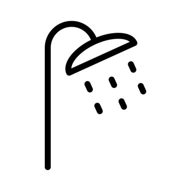 duş simgesi, vektör illüstrasyonu