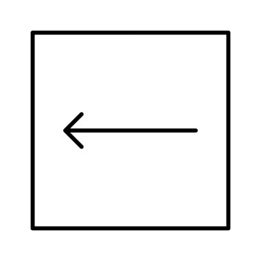 Sol Ok simgesi, vektör