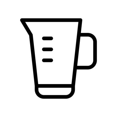 Sürahi simgesi, vektör illüstrasyonu ölçülüyor