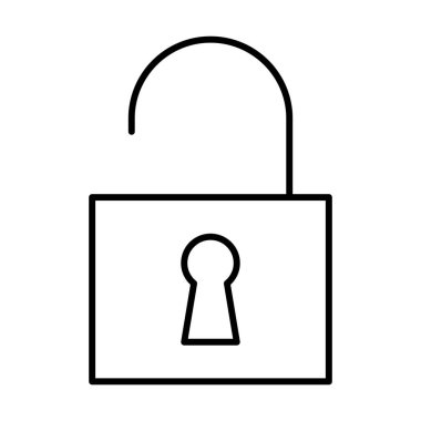 Beyaz arkaplanda kilitlenmiş simge, vektör illüstrasyonuName