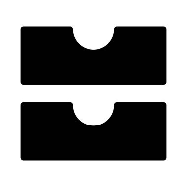 Çekmeceyi Rack simgesi, vektör illüstrasyonu