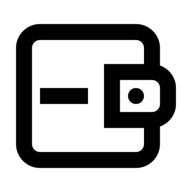 Cüzdan simgesi, vektör illüstrasyonu 