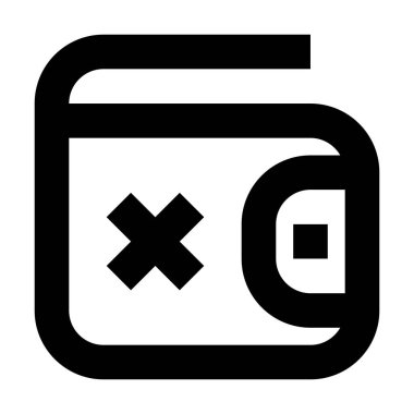 Cüzdan simgesi, vektör illüstrasyonu  