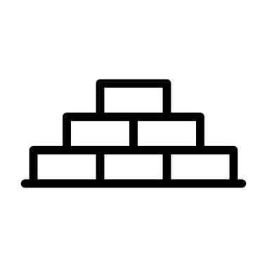 brcik duvar simgesi, vektör illüstrasyonu