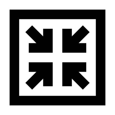 Tam Ekran Ölçeklendirme Okları simgesi, vektör illüstrasyonu