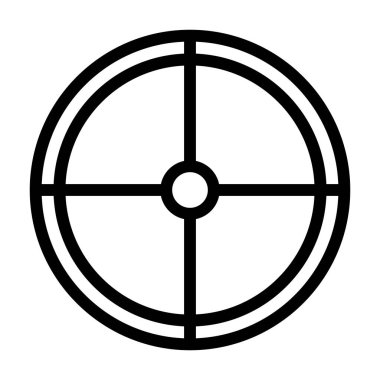 Beyaz arkaplanda hedef simgesi, vektör illüstrasyonu