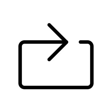 Videoplayer simgesi, vektör illüstrasyonunu tekrarla  