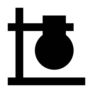 Mataralı Kimyasal Laboratuar simgesi, vektör illüstrasyonu