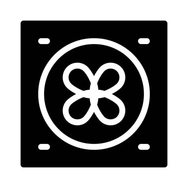 Fan Elektronik simgesi, vektör illüstrasyonu