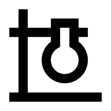 Mataralı Kimyasal Laboratuar simgesi, vektör illüstrasyonu