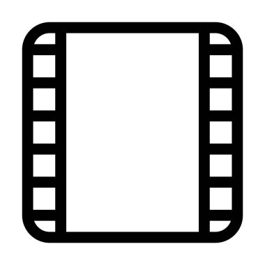  Filmstrip Ortam simgesi, vektör illüstrasyonu 