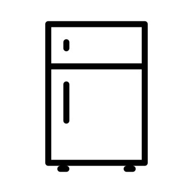 Buzdolabı simgesi, vektör çizimi