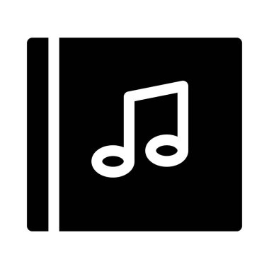 Notalar Müzik simgesi, vektör illüstrasyonu 