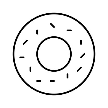 donut simgesi, vektör çizimi