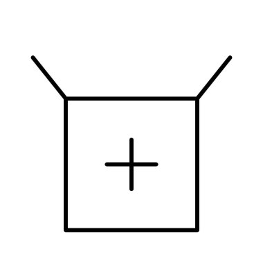 paket simgesi, vektör çizimi