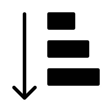 Miktar simgesini, vektör illüstrasyonunu sırala