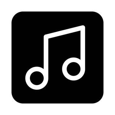 Notalar Müzik simgesi, vektör illüstrasyonu 