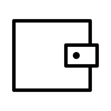 Cüzdan simgesi, vektör illüstrasyonu  