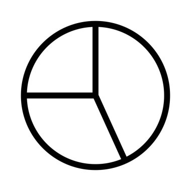 Pasta çizelgesi simgesi, vektör illüstrasyonu