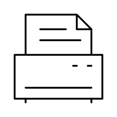 Yazıcı simgesi, vektör illüstrasyonu