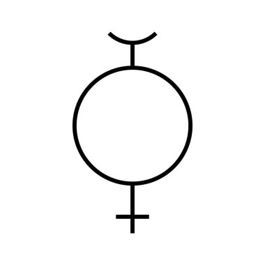 Juno Astroloji simgesi, vektör illüstrasyonu