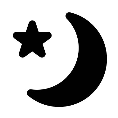 Gece Hava Durumu ikonu, vektör illüstrasyonu