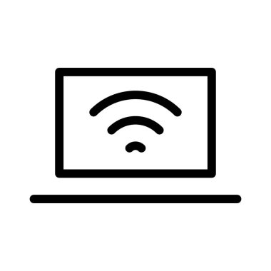 Beyaz arkaplanda Wifi simgesi, vektör illüstrasyonu