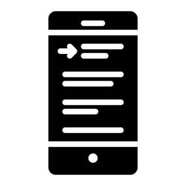 Beyaz arkaplanda mobil arama simgesi, vektör illüstrasyonu