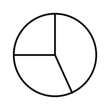 Pasta çizelgesi simgesi, vektör illüstrasyonu