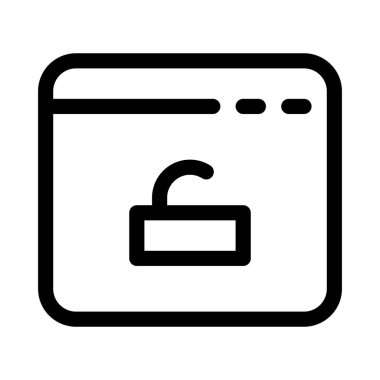 Yazılım Beyaz arkaplanda kilidi aç, vektör illüstrasyonuName